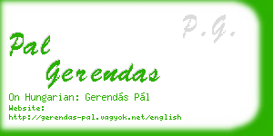 pal gerendas business card